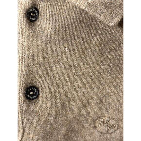 Merino Possum Beige Collared Shirt 60% Merino Wool 40% Possum Fur Men’s XL - Picture 11 of 16